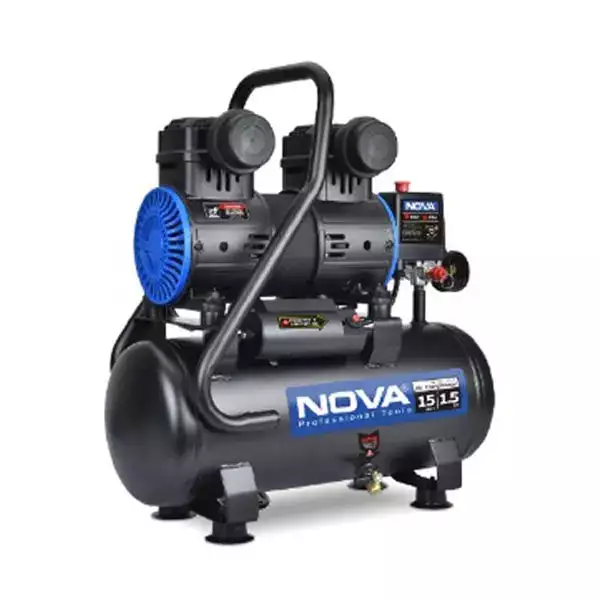 کمپرسور هوا سایلنت 15 لیتری نووا دو سیلندر مدل NTA-9115