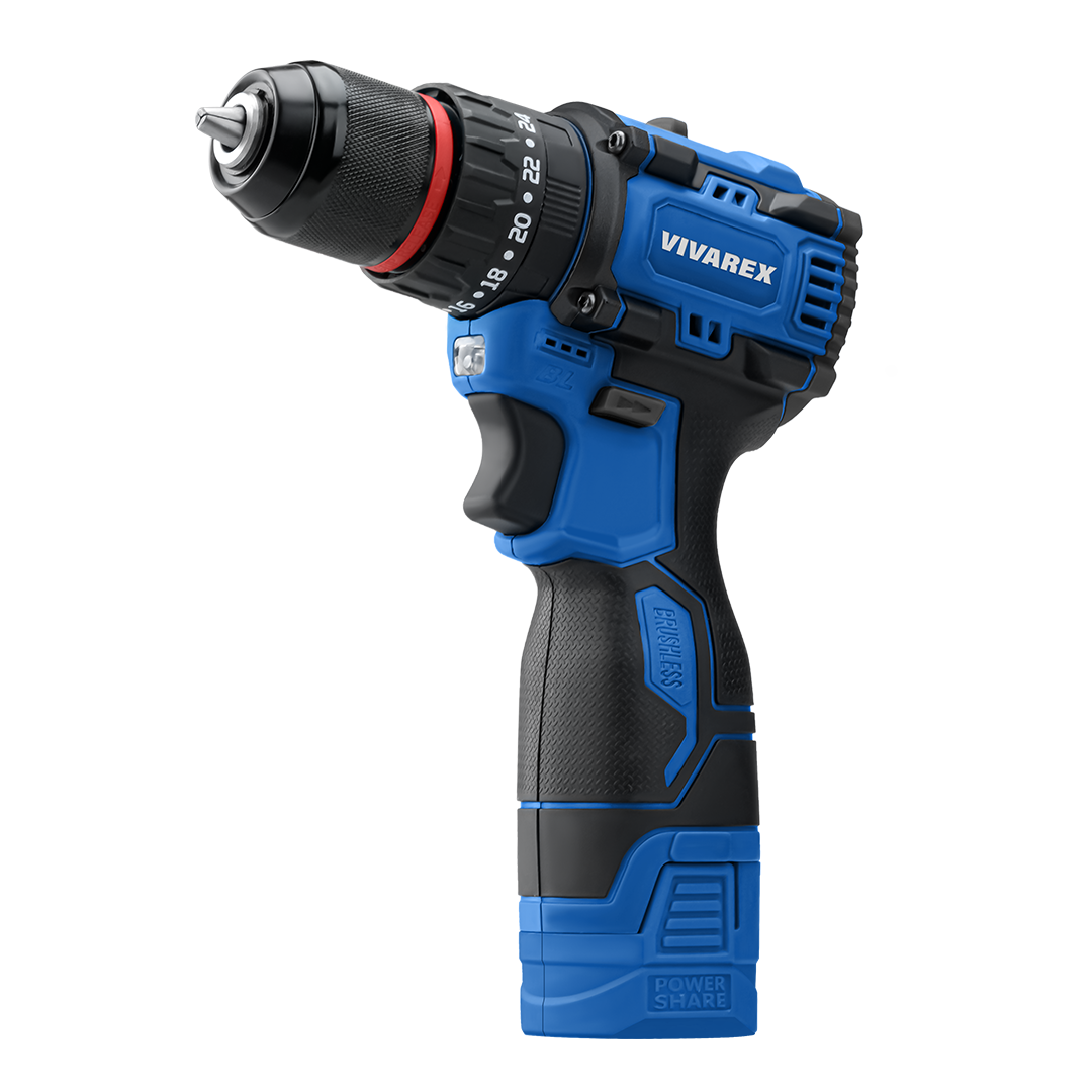 دریل چکشی دو باتری موتور براشلس VR1608-BLX